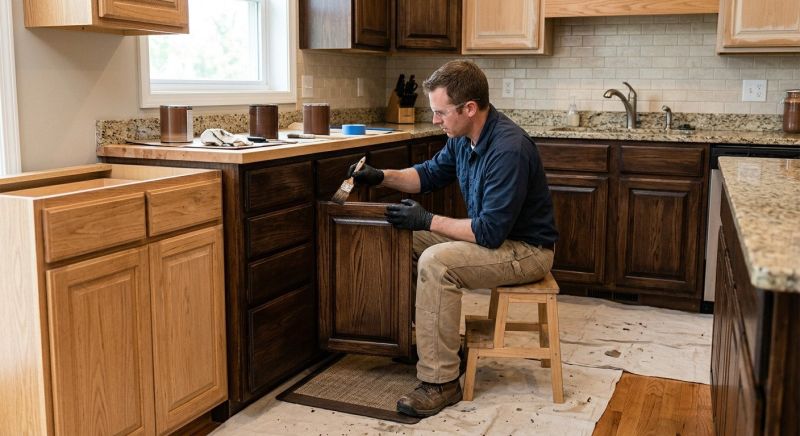 Kitchen Cabinet Staining in Kokomo, IN