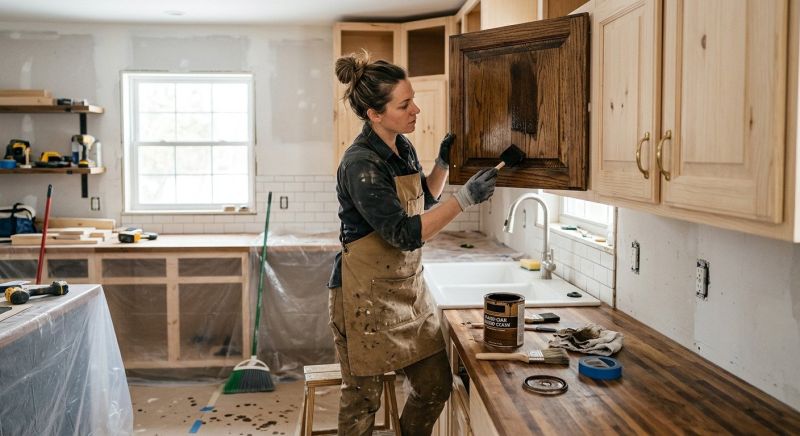 Kitchen Cabinet Staining in Cincinnati, OH