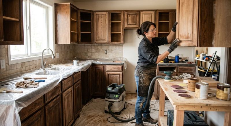 Oak Cabinet Refinishing in Indianapolis, IN