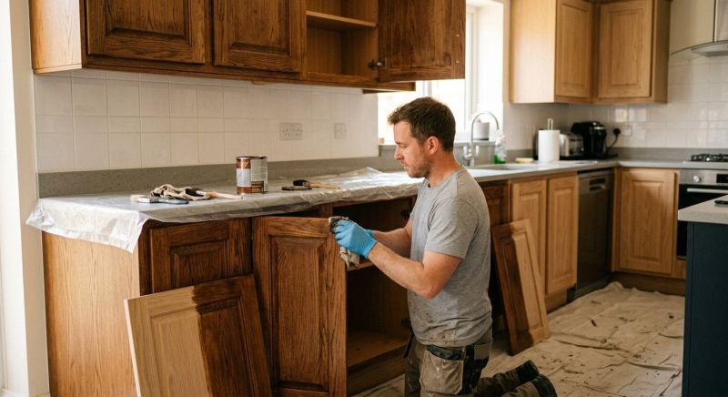 Oak Cabinet Refinishing in Terre Haute, IN