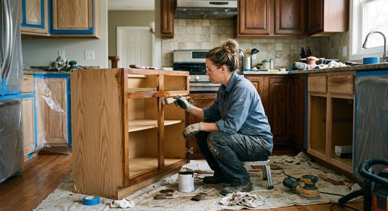 Oak Cabinet Refinishing in Terre Haute, IN