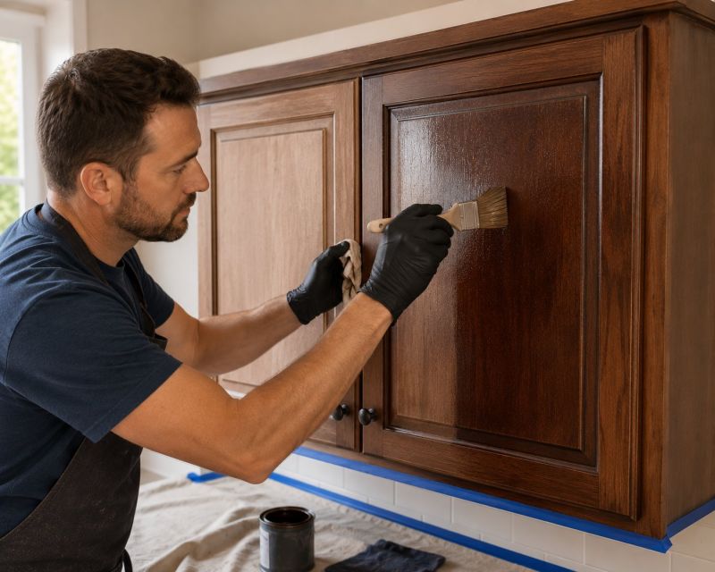 Wood Cabinet Refinishing in Bloomington, IN